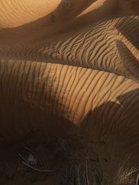 High angle view of sand