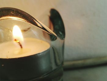 Close-up of tea light