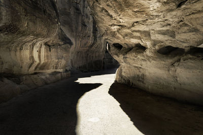 Rock formations in cave