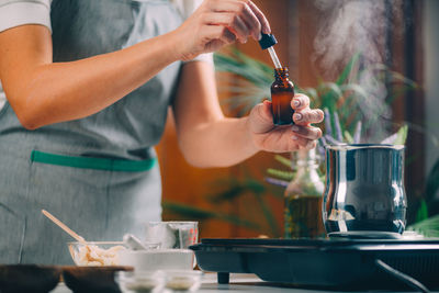 Making soap at home, using natural ingredients