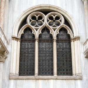 Close-up of window of building