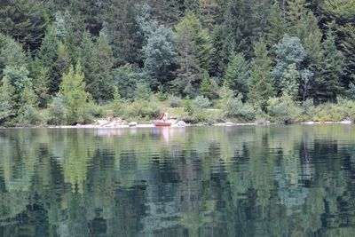 Scenic view of calm lake