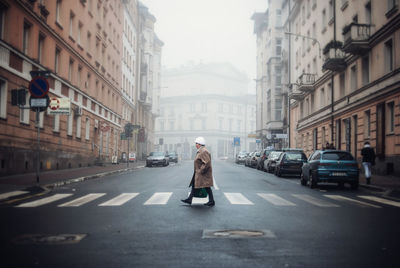 Man on street in city
