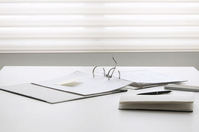 Close-up of laptop on table