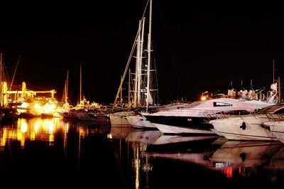 Boats in harbor