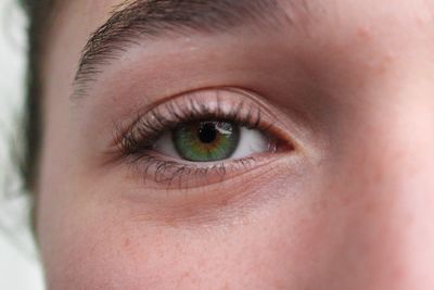 Close-up portrait of woman eye