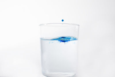 Close-up of water against white background