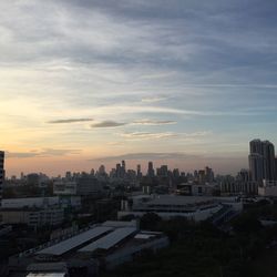 City at sunset