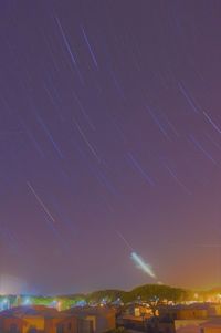 Scenic view of star field against sky at night