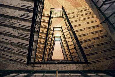 Low angle view of staircase in building