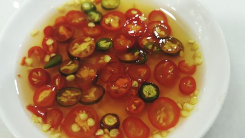 Directly above shot of salad in bowl