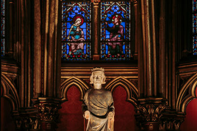 View of statue in church