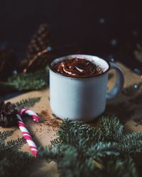 Close-up of coffee on table