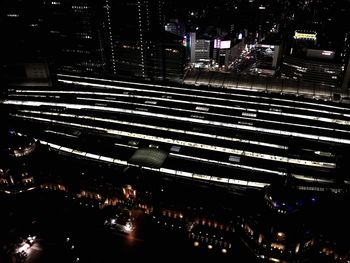 Illuminated city at night