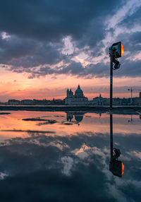 Scenic view of dramatic sky during sunset