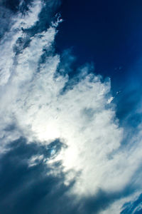 Low angle view of clouds in sky