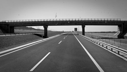 View of bridge against clear sky