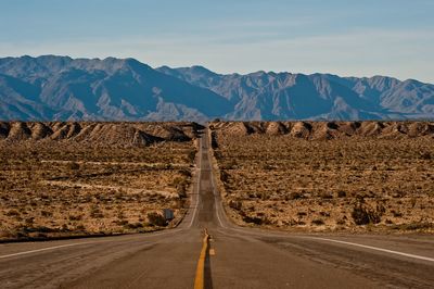 Road on landscape against sky