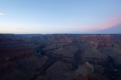 Scenic view of dramatic landscape against sky