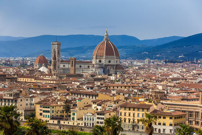 View of the beautiful city of florence from michelangelo square