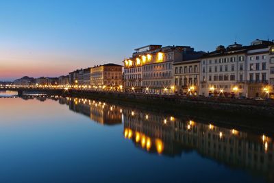 View of river with buildings in background