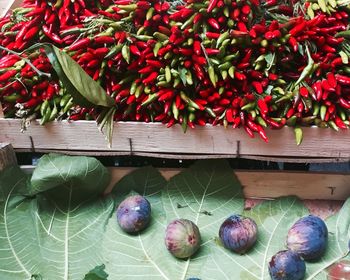 Close-up of red chili peppers