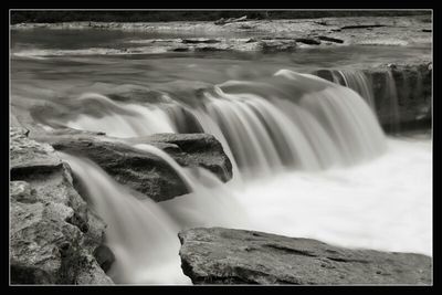 Scenic view of waterfall