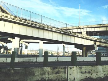 View of bridge over river
