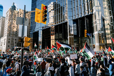 People walking on street