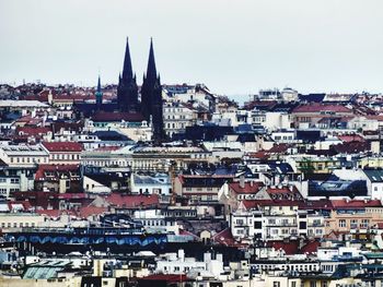 Cityscape against clear sky