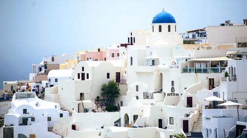 Historic church in town at santorini