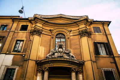 Low angle view of historical building against sky