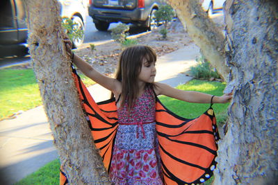 Young girl at play