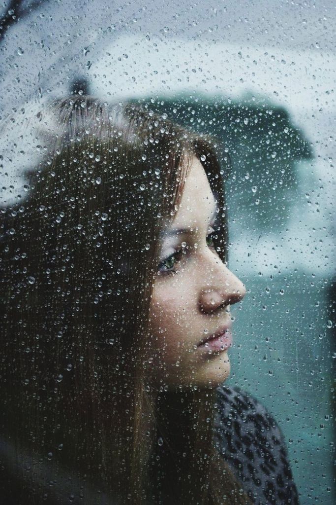 wet, water, drop, window, rain, portrait, glass - material, headshot, one person, transparent, young adult, raindrop, nature, women, looking, sadness, beautiful woman, contemplation, outdoors, depression - sadness