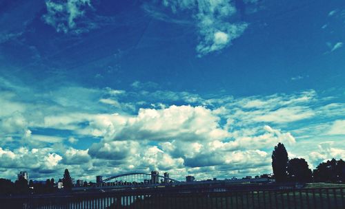 View of buildings against cloudy sky