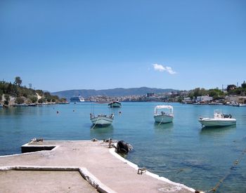 Boats in sea