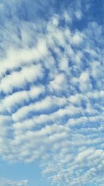 Low angle view of clouds in sky