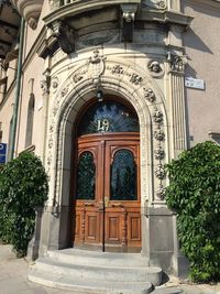 Entrance of building