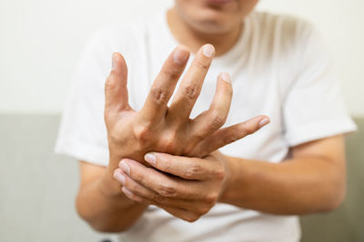 Close-up of hands