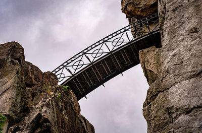 Low angle view of bridge against sky