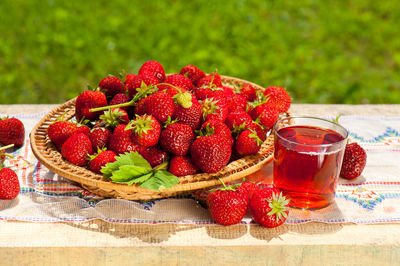 Close-up of strawberries