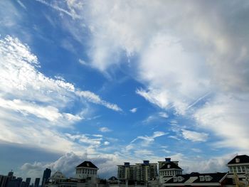 Low angle view of buildings against sky