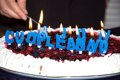 Close-up of birthday cake