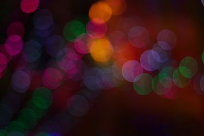 Defocused image of illuminated lights