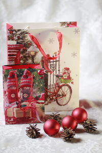 Christmas decoration on table