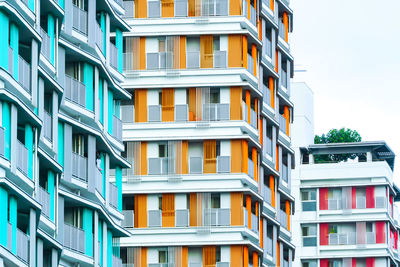 Low angle view of apartment building