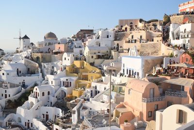 Aerial view of townscape against sky