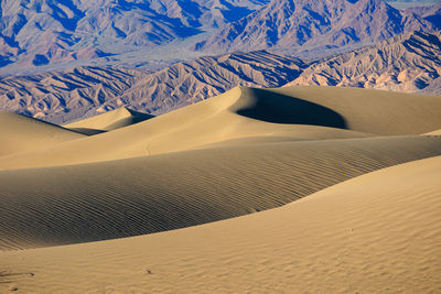 Sand dunes in desert