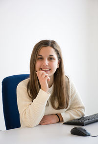 Portrait of a smiling young woman