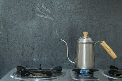 Tea light candles in kitchen